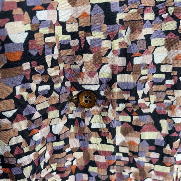 Vintage Confetti print Button front day dress - Picture 6 of 16